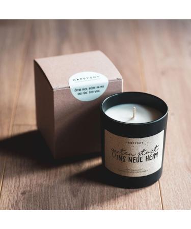 HAPPYSOY Handmade Scented Candle - Perfect Housewarming Gifts for Apartments & Homes - Eco-Friendly Glass Candle with Inspirational Sayings - Buy Online on SooperMarket.com