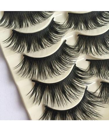 Bluelans 5 Pairs Natural Long Fake Eye Lashes Thick False Eyelashes Black Makeup Tool - Buy Online on SooperMarket.com