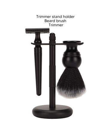 Premium Wooden Beard & Shaving Brush Set for Men | Professional Quality with Rack - Brrnoo - Buy Online on SooperMarket.com