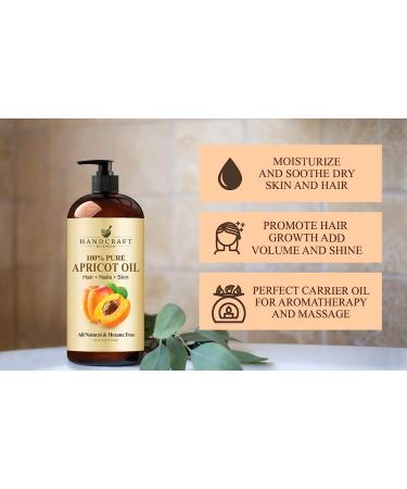 Handcrafted 100% Pure Apricot Kernel Oil - Premium Cold Pressed Carrier Oil for Aromatherapy and Skin Moisturizing - 16 fl. Oz - Buy Online on SooperMarket.com