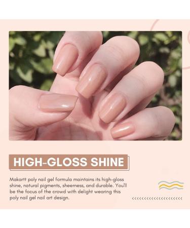 Makartt Poly Nail Gel 50ML Nude Nature Puce Nail Extension Gel Builder Nail Gel Trendy Nail Art Design Nail Extension Gel Salon Nail Easy DIY - Buy Online on SooperMarket.com
