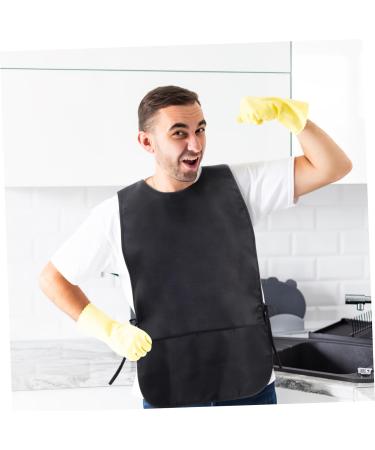 Amosfun Black Barber Apron Unisex Hair Salon Apron with 2 Pockets Stylist Apron Hairstylist Apron Restaurant Working Apron - Buy Online on SooperMarket.com