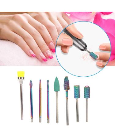8pcs Tungsten Steel Nail Drill Set - Polishing & Grinding Heads for Manicure Dead Skin Removal and Nail Polish Accessories - Ideal for Nail Studios & Home Use - Buy Online on SooperMarket.com