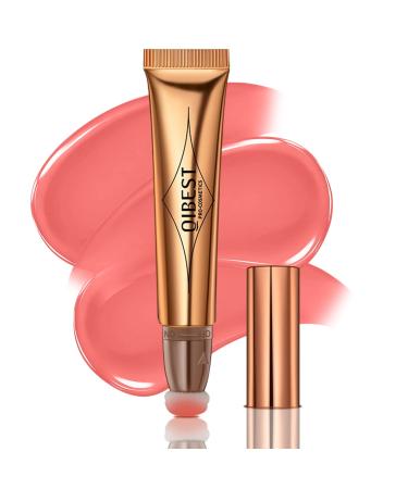 LSxia Liquid Blush Beauty Wand  Matte Cream Blush with Cushion Applicator For Cheeks  Smooth Natural Matte Finish  Lightweight Easy to Blend Cream Blush Stick Blush Wand  Long-wearing | 2 Blush Pink