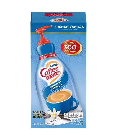 Nestle Coffee mate Coffee Creamer French Vanilla Concentrated Liquid Pump Bottle Non Dairy No Refrigeration 50.7 Ounces