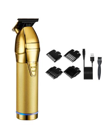 Hair Clippers for Men Hair Clippers with Guide Combs Men Cordless Hair Cutting Trimmer Kit Electric Haircut Kit Beard Trimmer Barber Hair Styling Tool (Color : Gold)