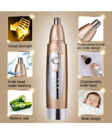 Electric Eyebrow & Nose Hair Trimmer - Portable Ear & Nose Clipper with 3D Arc Cutter Head for Travel | Easy Cleansing - Buy Online on SooperMarket.com