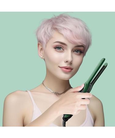 SHOW 3/10 inch Small Flat Iron for Short Hair - Ceramic Tourmaline Mini Hair Straightener - Dual Voltage - Adjustable Temperature - Auto Shut Off - Green - Buy Online on SooperMarket.com