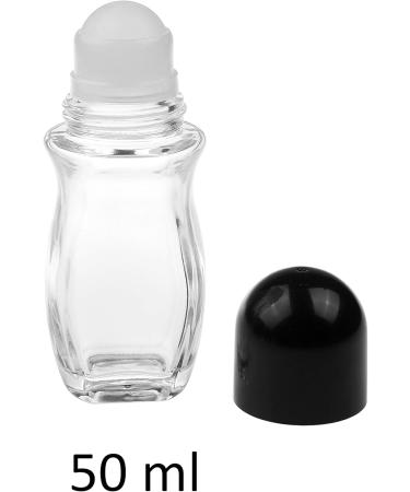 Eco-Fused Refillable Glass Roll-On Deodorant Bottles 4-Pack - 1.7 Oz (50 ml) - Leak-Proof with Twist Cap - 20pcs Labels Included - for DIY Homemade Natural Deodorant Sunscreen Moisturizer - Buy Online on SooperMarket.com