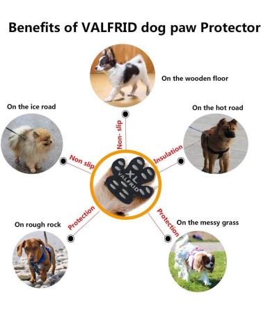 VALFRID XXL Dog Paw Grips 24PCS - Anti-Slip Booties for Hardwood Floors - Disposable, Self-Adhesive Dog Shoes Replacement - Size XXL (61-80 lbs) - Buy Online on SooperMarket.com