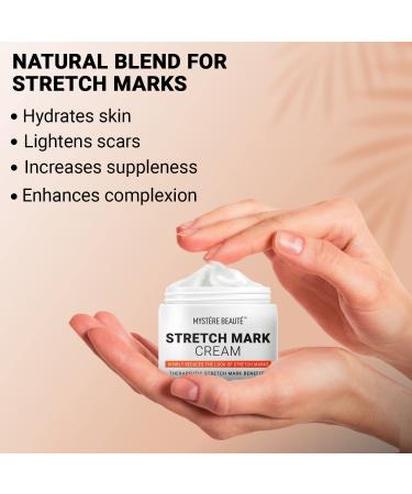 Mystre Beaut Stretch Mark Cream - Reduces Stretch Marks, Moisturizes Skin with Cocoa Butter & Shea Butter - Vitamins A & E Skincare for Mamas - All Skin Types - 4 oz - Buy Online on SooperMarket.com