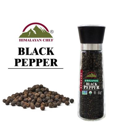 Himalayan Chef Pink Salt and Pepper Grinder Set - Adjustable Ceramic Grinders - Tall Glass Shakers - Large Salt and Pepper Mills (5351AX2) - Buy Online on SooperMarket.com