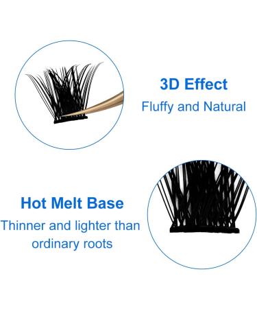 Soft and Wispy D Curl Cluster Lashes 0.07mm | 8-16mm Individual Eyelash Extensions - Buy Online on SooperMarket.com