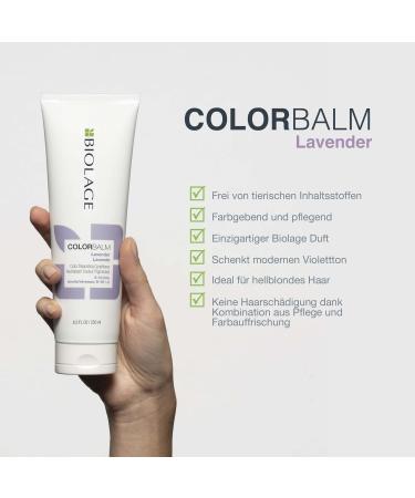 Biolage Color Balm Lavender Conditioner | Violet Tone for Light Blonde Hair | 250ml Odorless | Enhances Brilliance & Fresh Color - Buy Online on SooperMarket.com