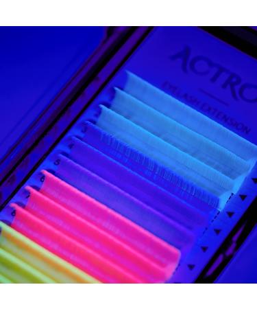 Colorful Neon UV Eyelash Extensions 15mm 0.07C Easy Fan - Blue, Yellow, Purple, Pink - Buy Online on SooperMarket.com