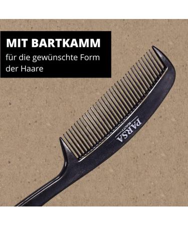 PARSA Men Beard Care Set - 2-Piece Scissors & Comb for Full Beards & Mustaches - Ideal Gift for Him - Buy Online on SooperMarket.com