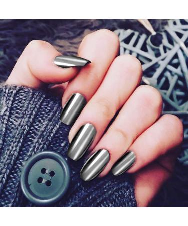 Yagoyan 10 Jars Chrome Nail Powder Kit - Holographic Chameleon Pigments | Nail Art Glitters for Mirror Effect | Eyeshadow Applicators - Buy Online on SooperMarket.com