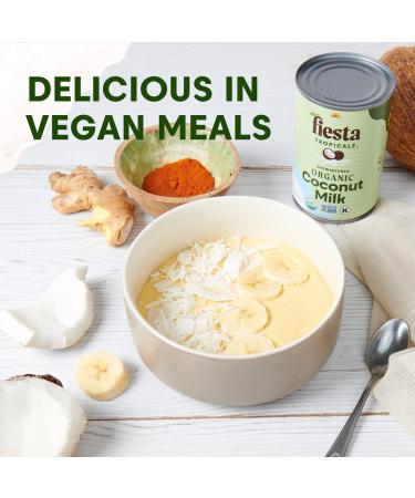 Fiesta Tropicale Organic Coconut Milk - Unsweetened Full-Fat 13.5 oz Cans (6 Pack) - Buy Online on SooperMarket.com