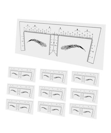 BELLIFFY 10pcs Eyebrow Design Ruler Eyebrow Ruler Eyebrow Makeup Tools Eyebrow Measuring Tool Brow Guide Ruler Eyebrow Positioning Ruler Brow Template Eyebrow Shaper Eyebrow Makeup Stencil