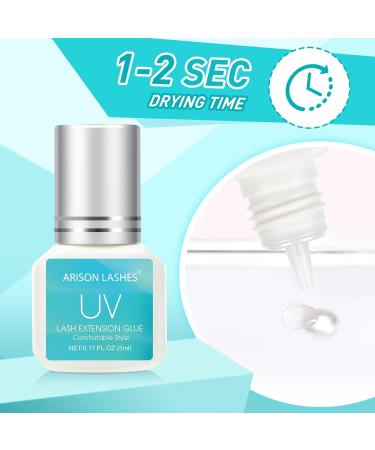 UV Eyelash Extension Glue - 8-9 Weeks Retention Waterproof & Powerful Lash Glue for Professionals - Buy Online on SooperMarket.com