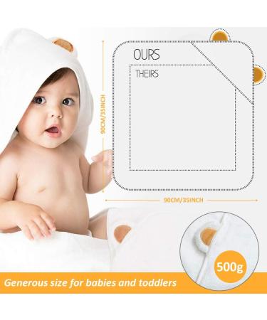 Cozy Bamboo Hooded Bathing Towel for Babies & Kids | Lattcure 90x90 cm | Warm & Soft Bath Towels - Buy Online on SooperMarket.com