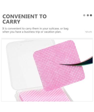 400pcs Glue Wipes - Eyelash & Nail Glue Remover Pads | Makeup Remover Tools | Pink Non-Woven Fabric Sheets - Buy Online on SooperMarket.com