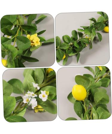 Zerodeko 2pcs Lemon Cane Spring Fruit Garland Front Door Wreaths Festival Garland Fruit Plants Hanging Lemon Artificial Lemon Garland Front Door Decor Silk Flower Branch Decorative Flower - Buy Online on SooperMarket.com