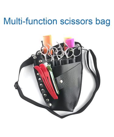 Professional Hairdressing Tool Storage Waist Bag - Scissors & Comb Organizer for Salons | PU Material - Buy Online on SooperMarket.com