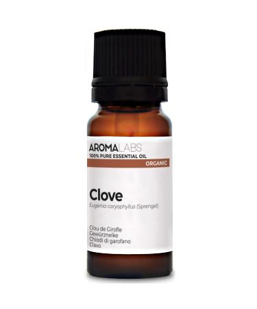 BIO - Clove Essential Oil - 10mL - 100% Pure Natural Chemotyped and AB Certified - Aroma Labs (French Brand) 10 ml (Pack of 1)