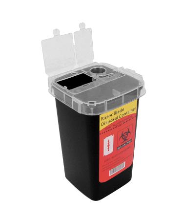 Blade dispenser case large capacity recycling-one-way-rasier meter container hairdresser storage container for hairdressing salons (black)
