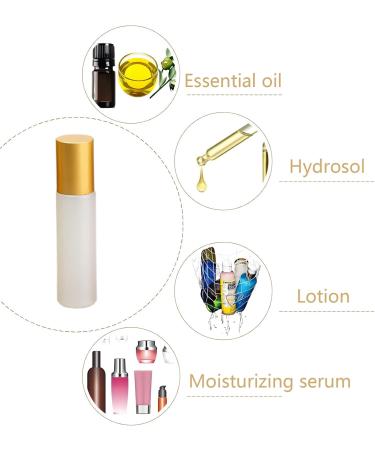 Buy Tianzd 24-Pack 10ml White Glass Roller Bottles for Essential Oils - Gold Aluminum Caps & Funnel Opener - Perfect for International Shipping - Buy Online on SooperMarket.com