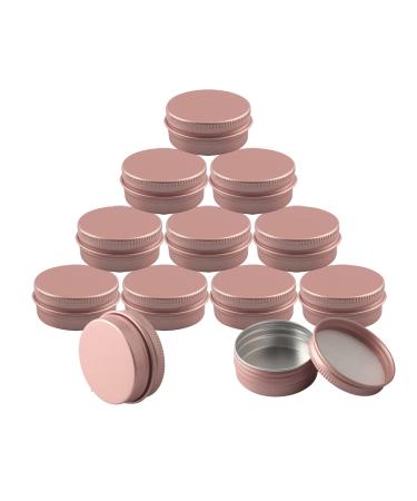Basic packing 50 pieces 15ml Matt pink empty round aluminum jar with screw cap aluminum dose Aluminum screw boxes of Cerz dose of cosmetic cans tin cans with 50 pieces 35mm sticker