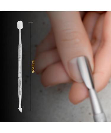 Cuticle Remover Tool Set Stainless Steel Professional Cuticle Nipper and Pusher Nail Care Manicure Pedicure (Cuticle Nipper + Cuticle Pusher) - Buy Online on SooperMarket.com