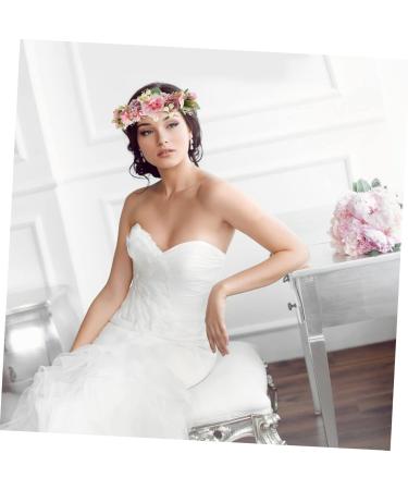 FOYTOKI Bridal Flower Headband Flower Crown for Flower Crown Hairband Bride Flower Crown Flower Crown for Women Flower Crown Garland Floral Crown Bridal Flower Crown - Buy Online on SooperMarket.com