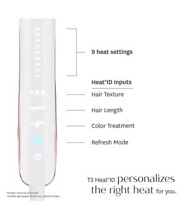 T3 Smooth ID 1 Flat Iron with Touch Interface - Digital Ceramic Flat Iron with Interactive HeatID Technology Graphite - Buy Online on SooperMarket.com