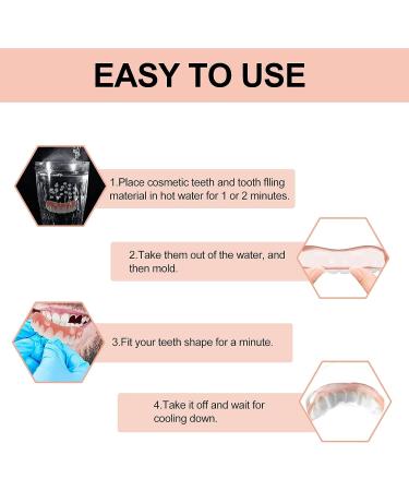 4 PCS Temporary Dental Veneers for Men and Women - Bright White W02 | Protect Your Teeth and Regain Confidence with Veneers Dentures Socket - Buy Online on SooperMarket.com