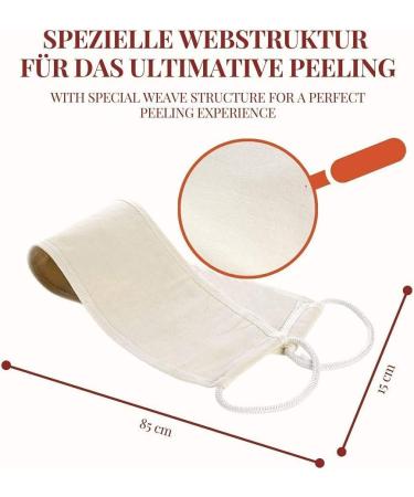 Carenesse Natural Body Peeling Set - Eco-Friendly Exfoliating Glove & Hammam Belt for Effective Skin Care | Chemical-Free & Plastic-Free Exfoliation - Buy Online on SooperMarket.com