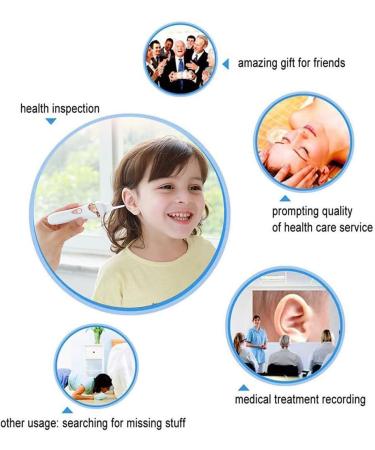 Tweddy Smart Ear Wax Remover Clean Ears Ear Wax Remover USB Charging Ear Wax Remover acuum Suction LED Light Easy-to-Use Ear Cleaner for Kids & Adults (White(Internal camera)) - Buy Online on SooperMarket.com