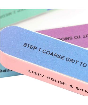 Colorful Multiple Side Nail Art Manicure Pedicure Tool Sanding Sponge Files Buffer Polisher Smooth and Shiny Your Nails in All Directions Without Damaging The Nail - Buy Online on SooperMarket.com