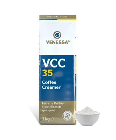 Venessa Coffee Creamer VCC35 coffee white 1kg pack high -quality instant coffee white for Vending Automats High white power slightly soluble aroma protection bag 1 kg (1 Pack)