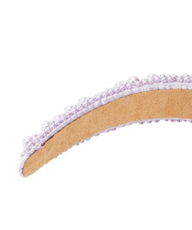 Padded Pearl Headbands 2 Pack - Lavender & Off White Crystal Headbands for Women - Buy Online on SooperMarket.com