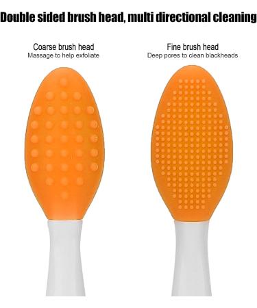 Silicone Nose & Lip Exfoliating Brush for Deep Cleaning and Blackhead Removal - Orange - Buy Online on SooperMarket.com