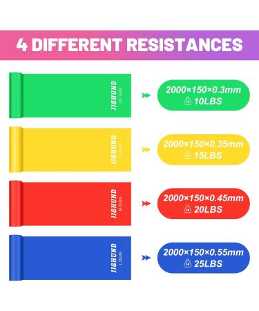 4-Set Fitness Straps & 2m Resistance Bands - Multi-Strength Tapes for Pilates Yoga & Rehabilitation - Ideal for Men & Women - Buy Online on SooperMarket.com
