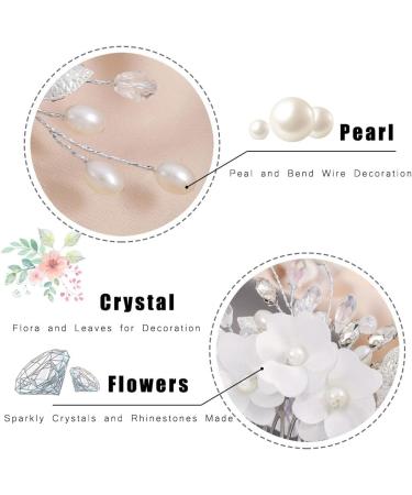 IYOU Princess Wedding Hair Combs White Flower Headpiece Pearl Bridal First Communion Hair Accessories for Girls - Buy Online on SooperMarket.com
