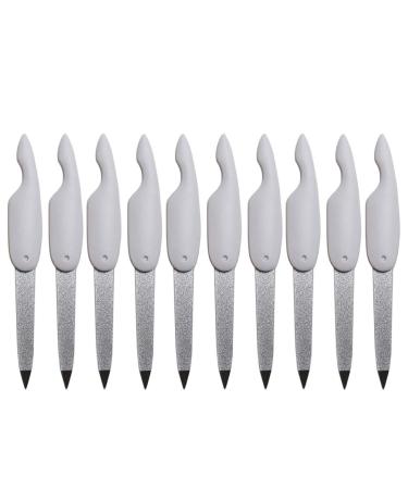 Beaupretty 10pcs Folding Double Side nail files and buffers  Pocket Size Manicure Pedicure Tool for Men and Women