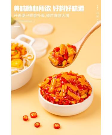 Spicy and crispy radish with chopped peppers Homemade dried radish Ready to eat pickles Chinese pickled vegetable snack gift pack Sichuan spicy vegetables Side dishes (1 can) - Buy Online on SooperMarket.com