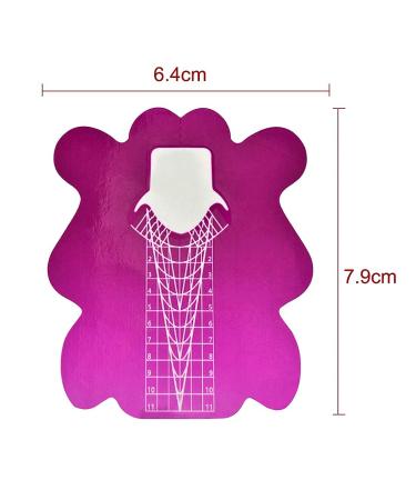 200Pcs Professional Stiletto Nail Forms - Self-Adhesive Sticker for Nail Extension - Pink and Silver - HJ-NTF051 - Buy Online on SooperMarket.com