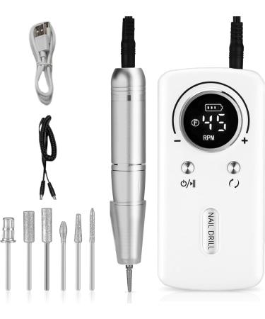 1 Set Electric Nail Drill 45000RPM Nail Drill Kit Rechargeable Portable Nail Drill Professional for Acrylic Nails with 6 Nail Drill Bits Electric Nail File for Manicure Pedicure Nail Drill Kit - Buy Online on SooperMarket.com