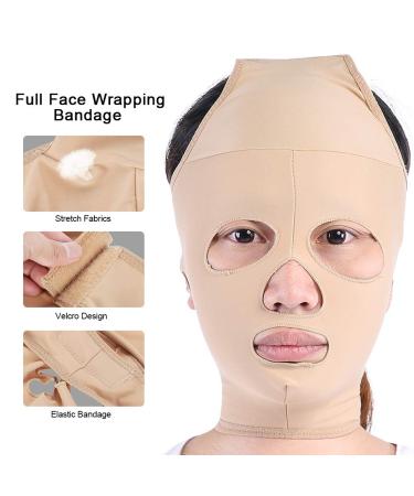 Breathable Face Lifting Slimming Belt | Elastic Anti-Aging V Shape Line Chin Cheek Lift Up Band | Double Chin Reducer for Wrinkles Sagging | Full Coverage Bandage for a Defined Jawline (M) - Buy Online on SooperMarket.com