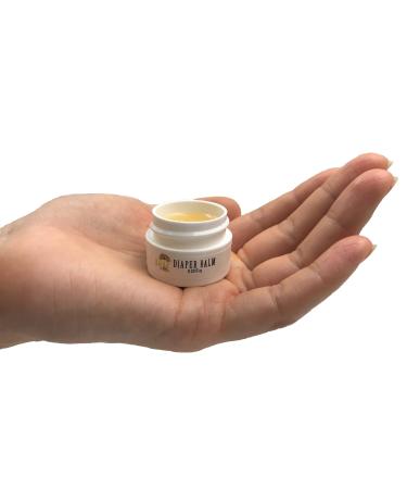 Travel Size Diaper Cream| Bieda Mini Travel 3-Pack | 3 mini 0.25 Oz jars | Soothing cream with gentle natural ingredients. Zinc Oxide Free Barrier Glides on easily with no sticky residue.